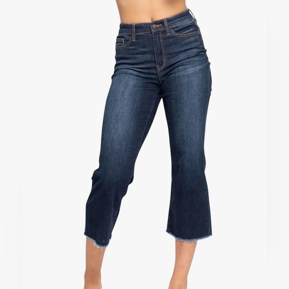 NWT Women’s Judy Blue High Waisted Wide Leg Cropped Jeans Size 22W